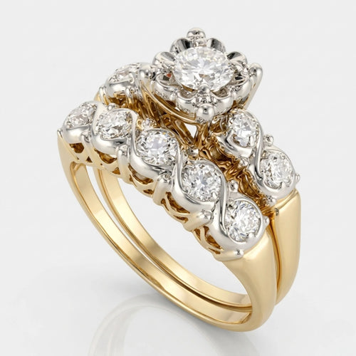 Anel vintage dourado com acabamento brilhante da marca Rose & Oliver, destaque para detalhes elegantes e acabamento refinado.