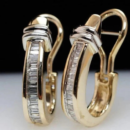 Vintage-Gold-Ohrringe mit Diamanten von Rose & Oliver, elegante Details im klassischen Design.